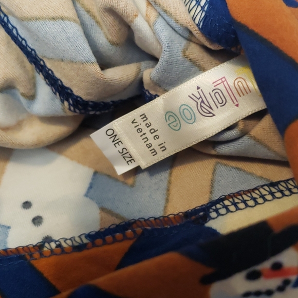 Vintage Lularoe Snowman Chevron Leggings OS - Picture 4 of 5